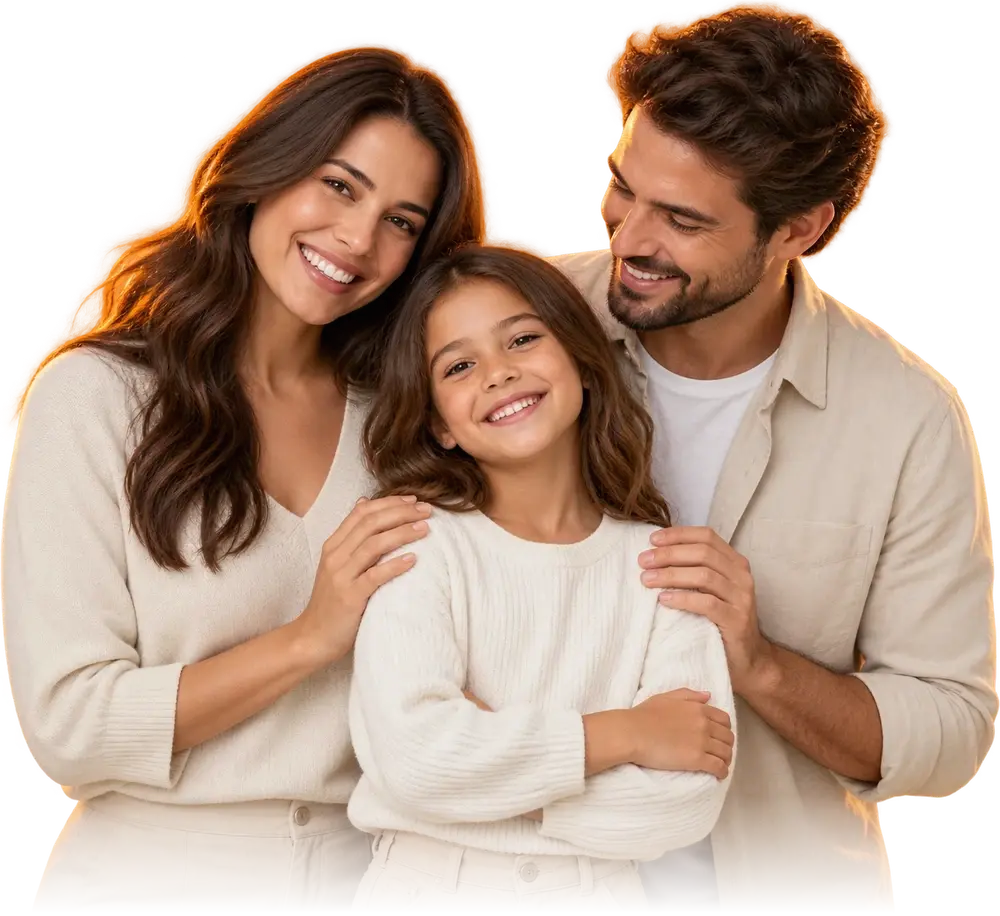 Cena ilustrativa gerada por IA representando a categoria família.